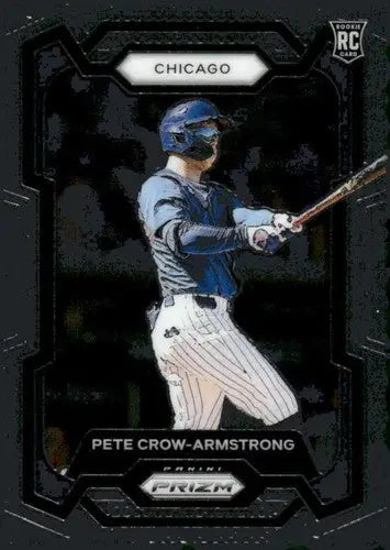 Black Panini Prizm trading card featuring Pete Crow-Armstrong NM-MT Chicago Cubs