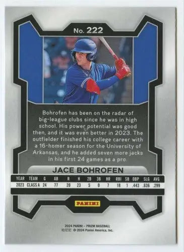2024 Panini Prizm #222 Jace Bohrofen NM-MT Blue Jays ID:76544 - Baseball Card Single