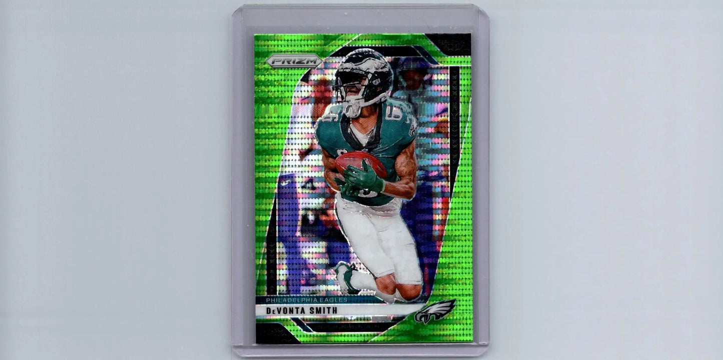 2024 Panini Prizm #234 DeVonta Smith Neon Green Pulsar - Football Card Single
