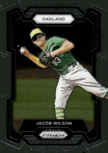 2024 Panini Prizm Jacob Wilson baseball trading card with original gloss Oakland Athletics