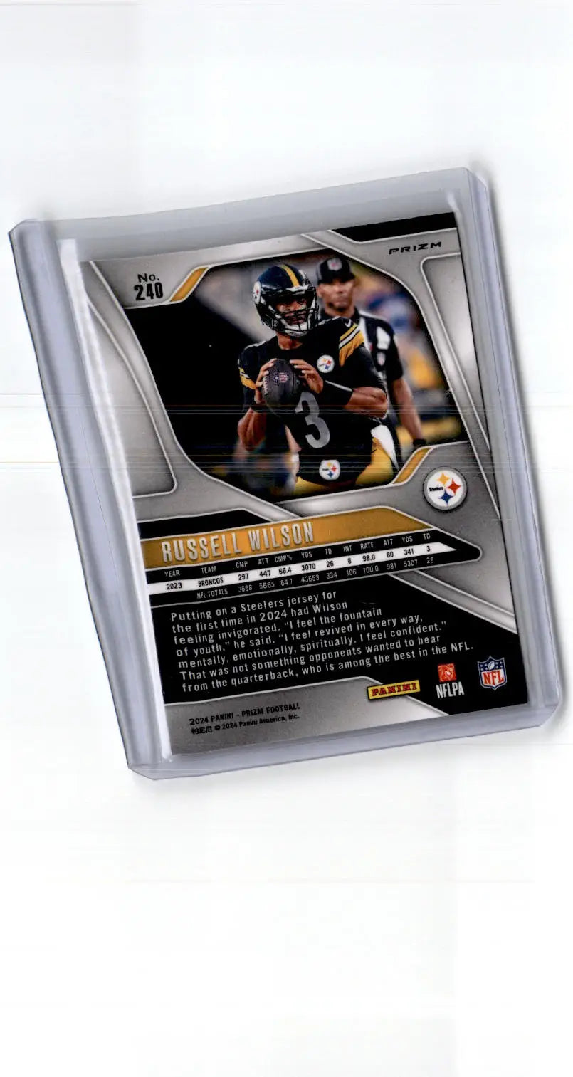 2024 Panini Prizm #240 Russell Wilson Silver - Football Card Single