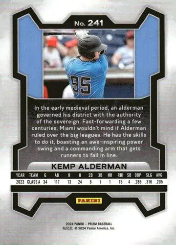 2024 Panini Prizm #241 Kemp Alderman NM-MT Marlins ID:76547 - Baseball Card Single