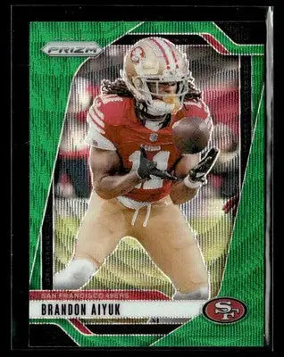 2024 Panini Prizm #251 Brandon Aiyuk Green Wave - Football Card Single
