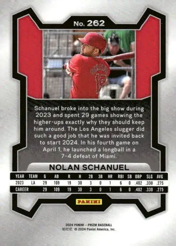 2024 Panini Prizm #262 Nolan Schanuel NM-MT Angels ID:76549 - Baseball Card Single