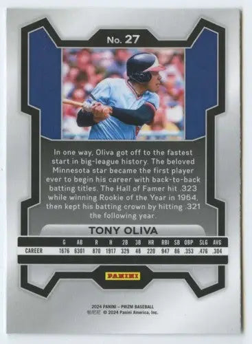 2024 Panini Prizm #27 Tony Oliva NM-MT Twins ID:76512 - Baseball Card Single