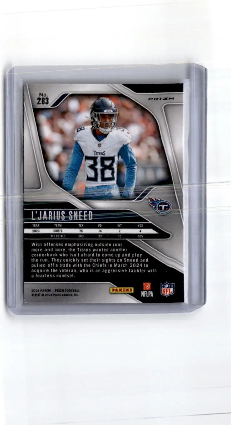 2024 Panini Prizm #283 L’Jarius Sneed Lazer - Football Card Single