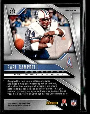 2024 Panini Prizm #297 Earl Campbell Silver - Football Card Single