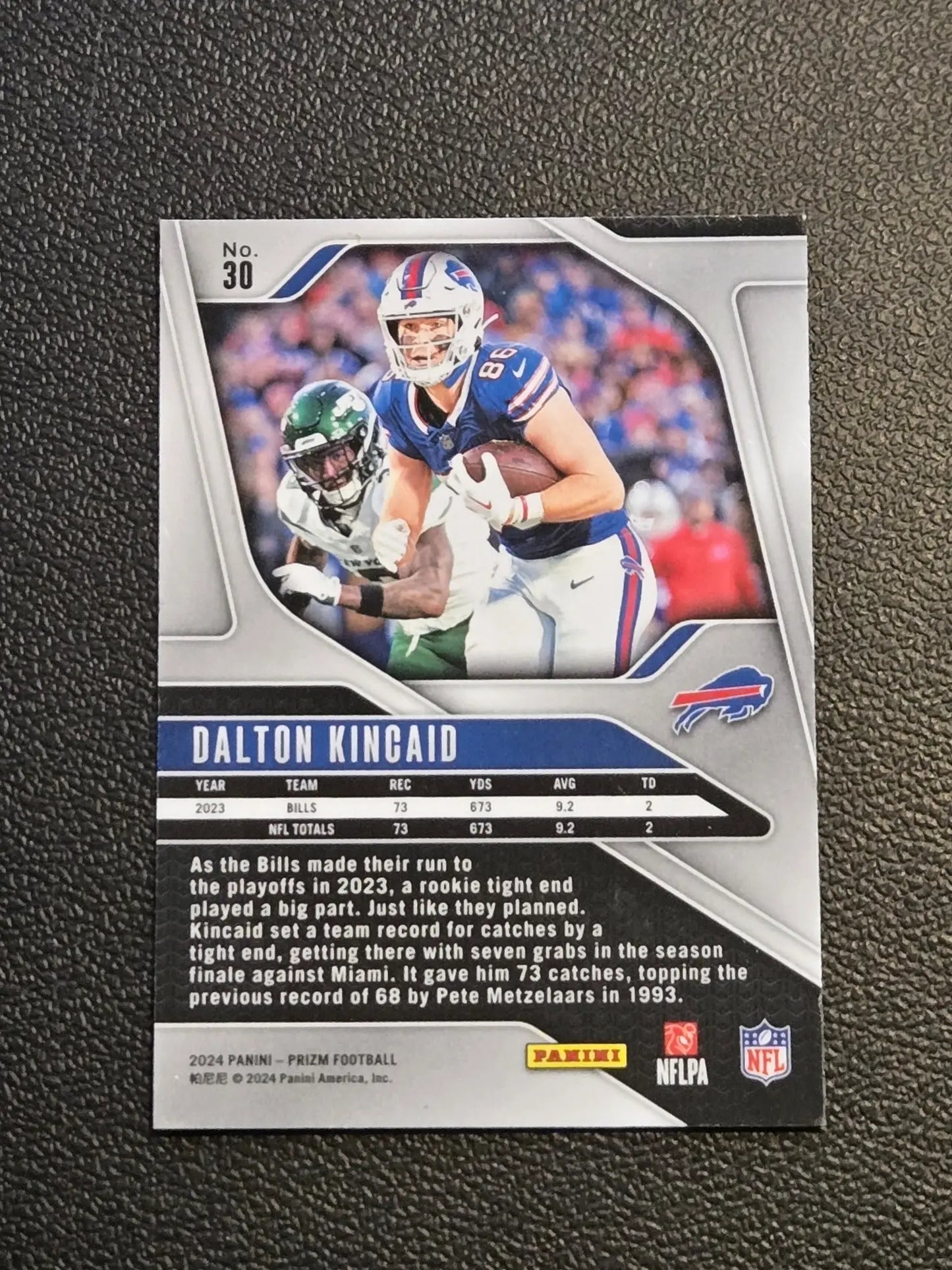 2024 Panini Prizm #30 Dalton Kincaid - Football Card Single