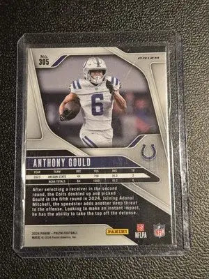 2024 Panini Prizm #305 Anthony Gould Lazer - Football Card Single