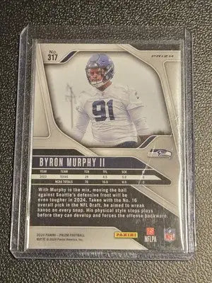2024 Panini Prizm #317 Byron Murphy II Orange Ice - Football Card Single
