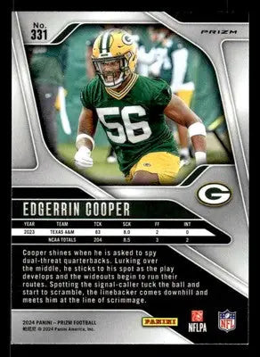 2024 Panini Prizm #331 Edgerrin Cooper Lazer - Football Card Single