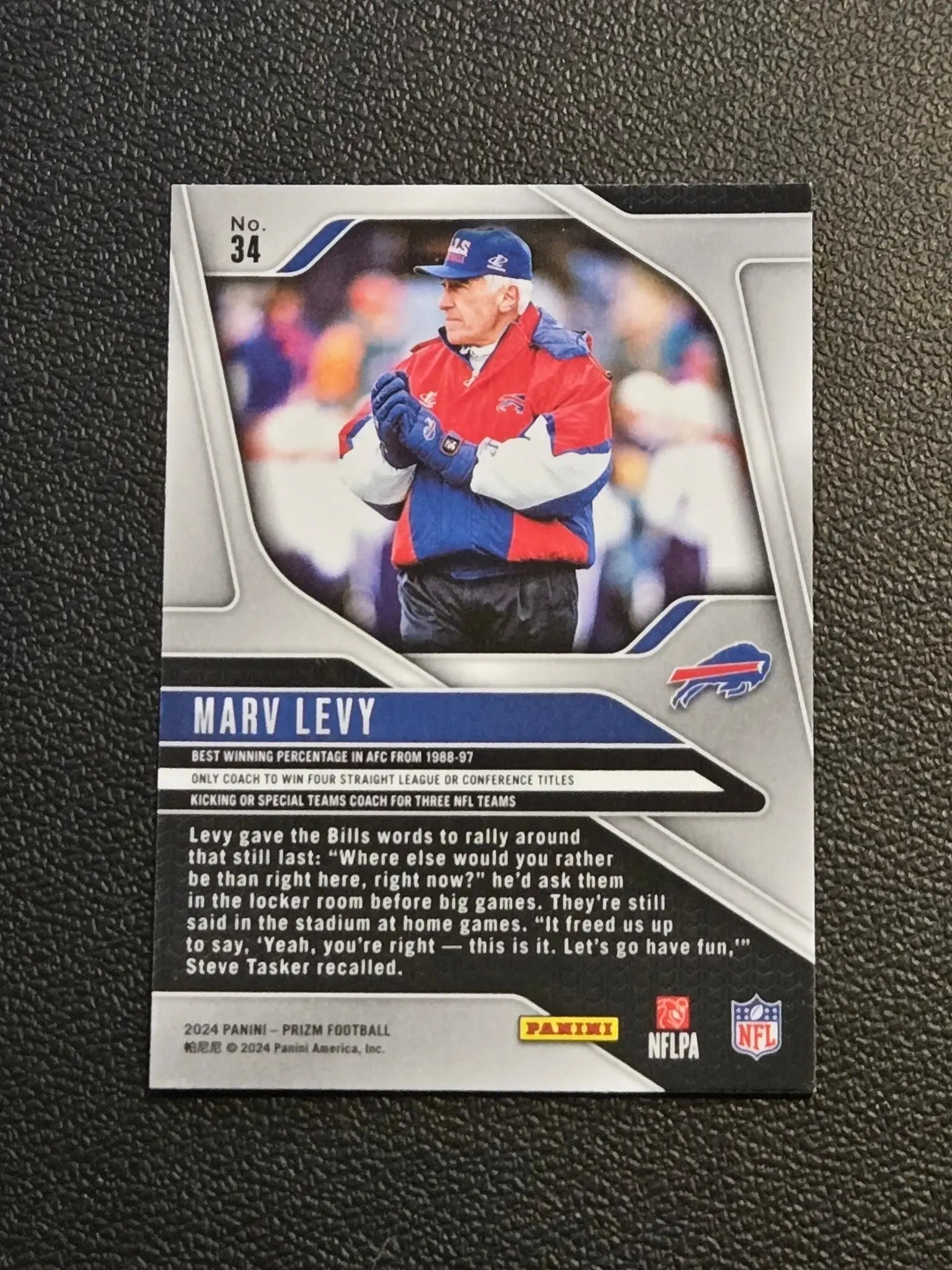 2024 Panini Prizm #34 Marv Levy - Football Card Single