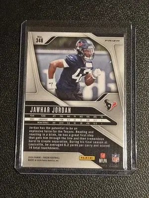 2024 Panini Prizm #346 Jawhar Jordan Green Wave - Football Card Single