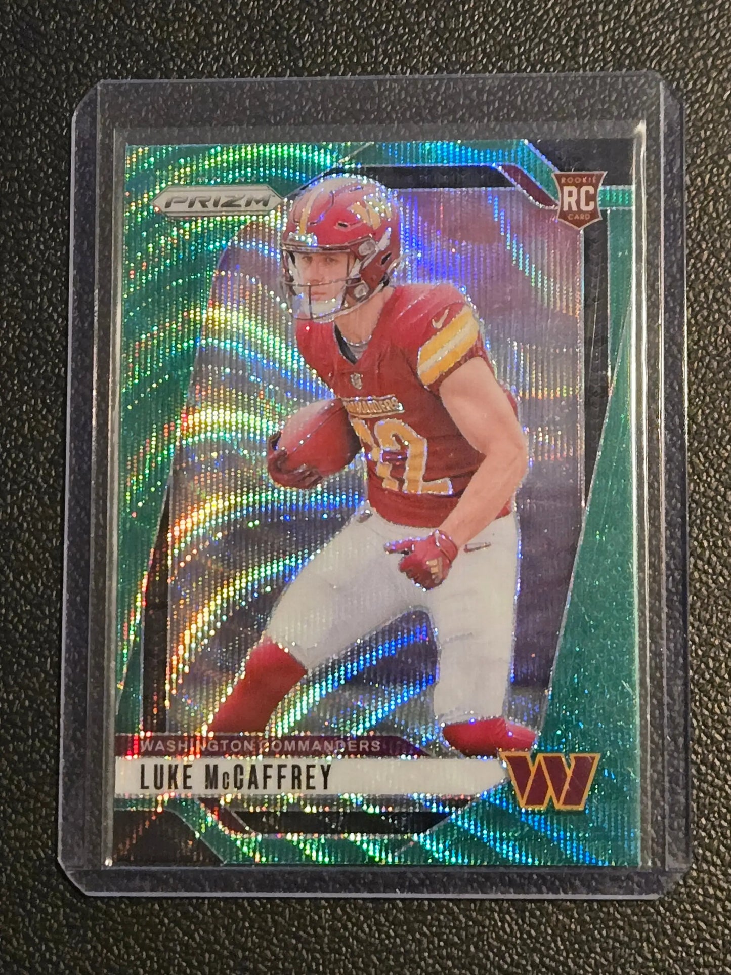 2024 Panini Prizm #367 Luke McCaffrey Green Wave - Football Card Single
