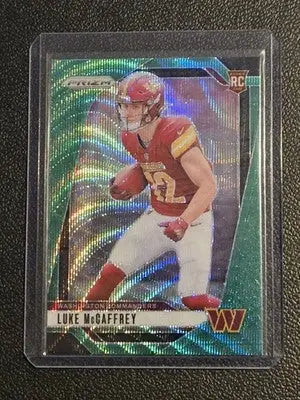2024 Panini Prizm #367 Luke McCaffrey Green Wave - Football Card Single