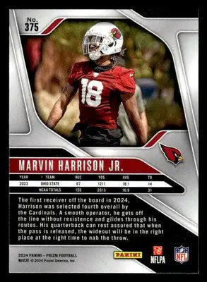 2024 Panini Prizm #375 Marvin Harrison Jr. - Football Card Single