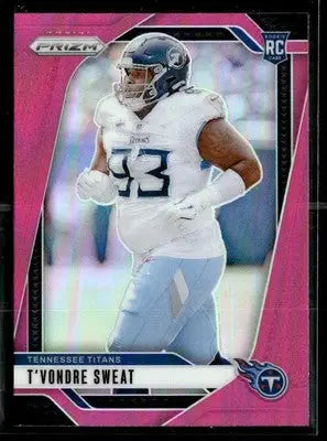 2024 Panini Prizm #394 T’Vondre Sweat Pink - Football Card Single