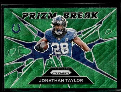 2024 Panini Prizm #4 Jonathan Taylor Prizm Break Wave Green Prizm Colts - Football Card Single
