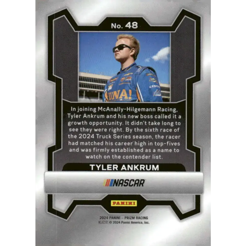 2024 Panini Prizm #48 Tyler Ankrum NM-MT LiUNA/McAnally-Hilgemann Racing/Chevrolet Racing Card - Racing Card Single