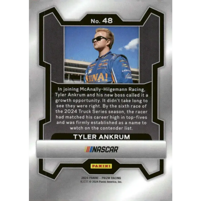 2024 Panini Prizm #48 Tyler Ankrum NM-MT LiUNA/McAnally-Hilgemann Racing/Chevrolet Racing Card - Racing Card Single