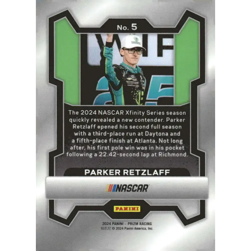 2024 Panini Prizm #5 Parker Retzlaff NM-MT Funkaway/Jordan Anderson Racing/Chevrolet Racing Card - Racing Card Single