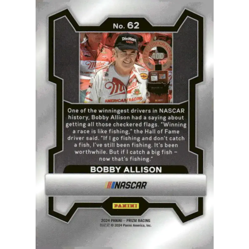2024 Panini Prizm #62 Bobby Allison NM-MT Miller American Racing/DiGard Racing/Buick Racing Card - Racing Card Single