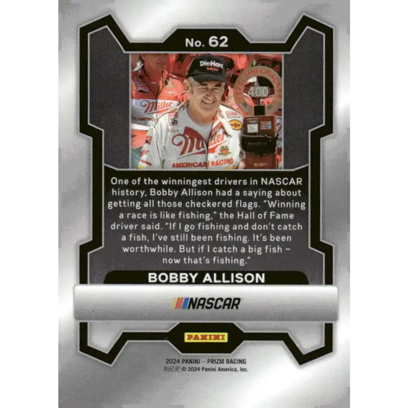 2024 Panini Prizm #62 Bobby Allison NM-MT Miller American Racing/DiGard Racing/Buick Racing Card - Racing Card Single