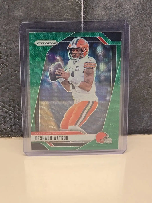 2024 Panini Prizm #64 Deshaun Watson Green Wave Prizm Cleveland Browns - Football Card Single