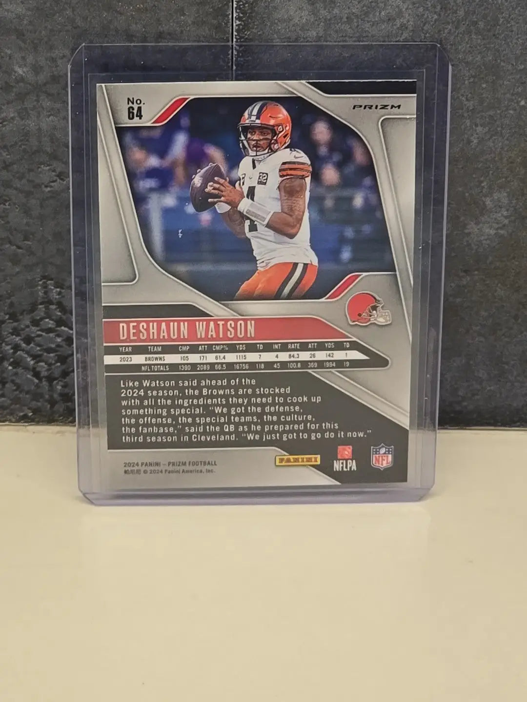 2024 Panini Prizm #64 Deshaun Watson Green Wave Prizm Cleveland Browns - Football Card Single