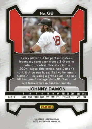 2024 Panini Prizm #68 Johnny Damon NM-MT Red Sox ID:76517 - Baseball Card Single