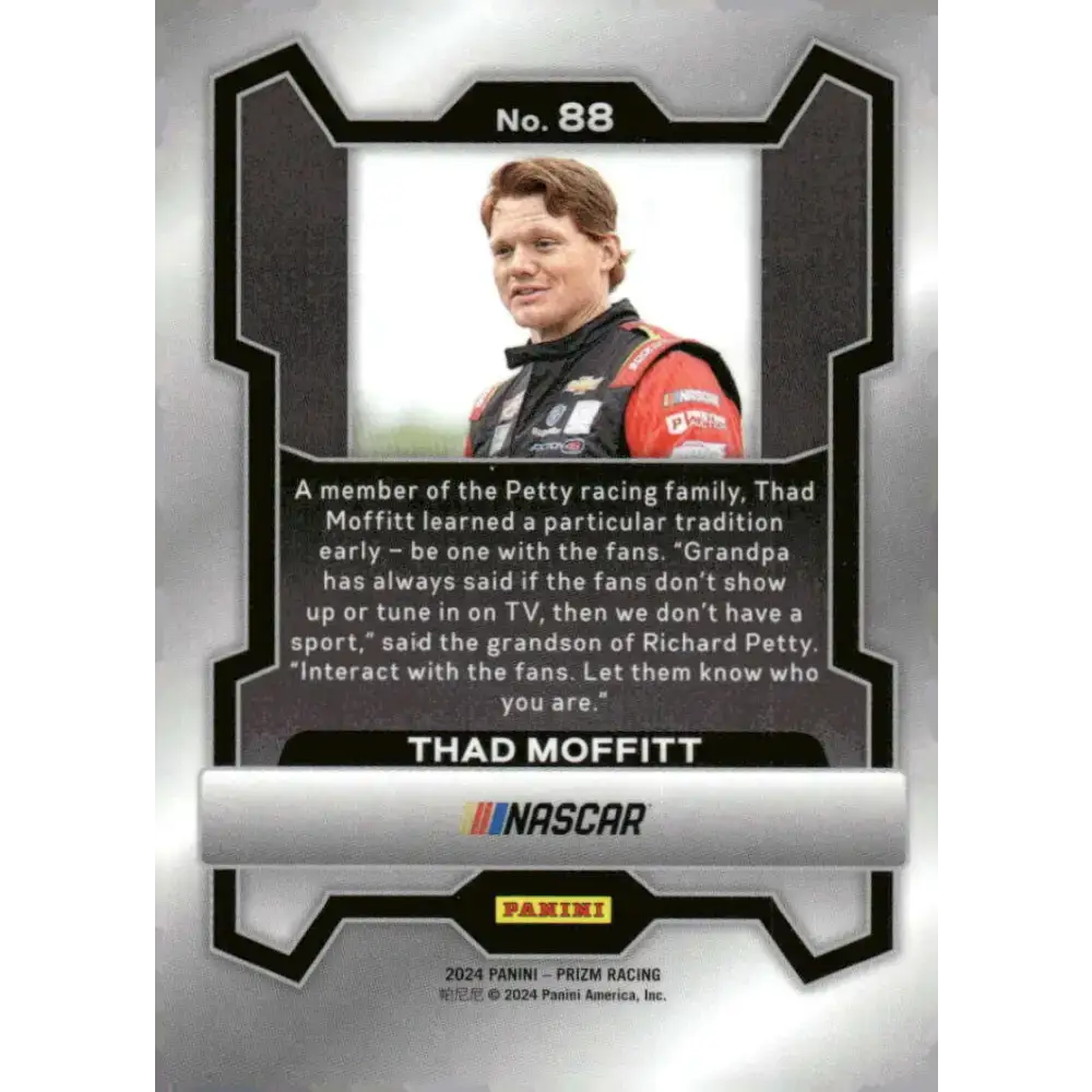 2024 Panini Prizm #88 Thad Moffitt NM-MT Safety-Kleen/Faction46/Chevrolet Racing Card - Racing Card Single