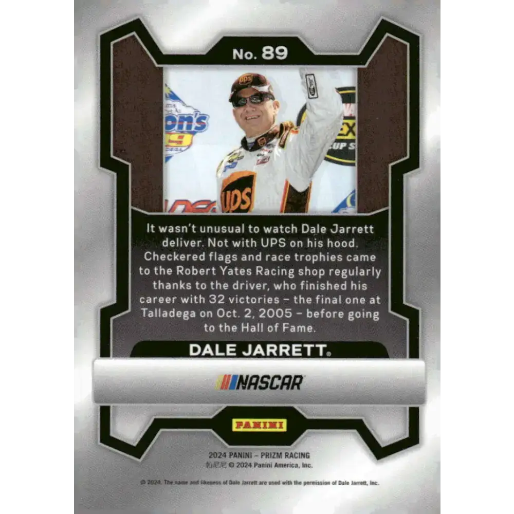 2024 Panini Prizm #89 Dale Jarrett NM-MT UPS/Robert Yates Racing/Ford Racing Card - Racing Card Single