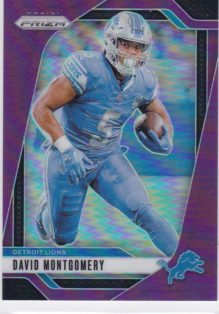 2024 Panini Prizm #94 David Montgomery Purple 34/125 Detriot Lions