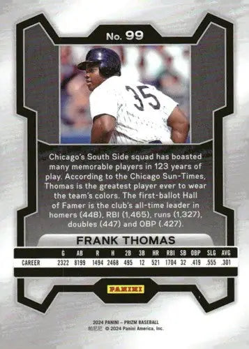 2024 Panini Prizm #99 Frank Thomas NM-MT White Sox ID:76523 - Baseball Card Single