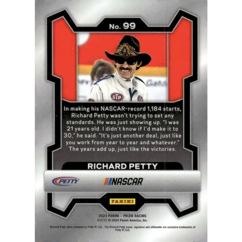 2024 Panini Prizm #99 Richard Petty NM-MT STP/Petty Enterprises/Plymouth Racing Card - Racing Card Single