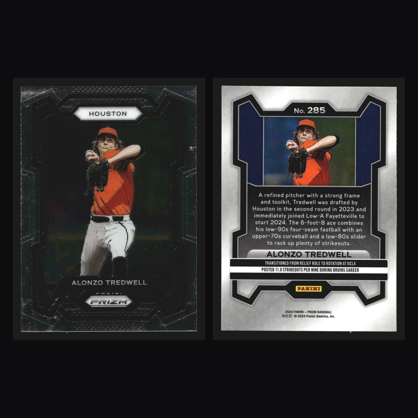 2024 Panini Prizm Alonzo Tredwell #285 Houston Astros - Baseball Card Single