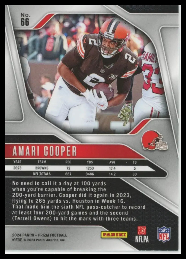 2024 Panini Prizm Amari Cooper 66 Cleveland Browns - Football Card Single