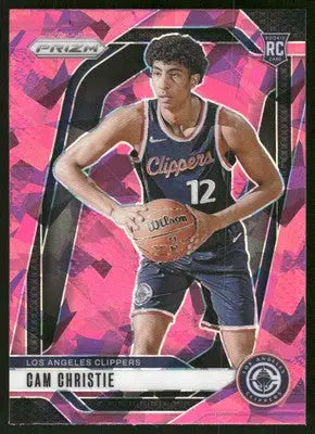 2024 Panini Prizm Basketball Cam Christie #242 Pink Pink Ice Basketball - Basketball Card Single