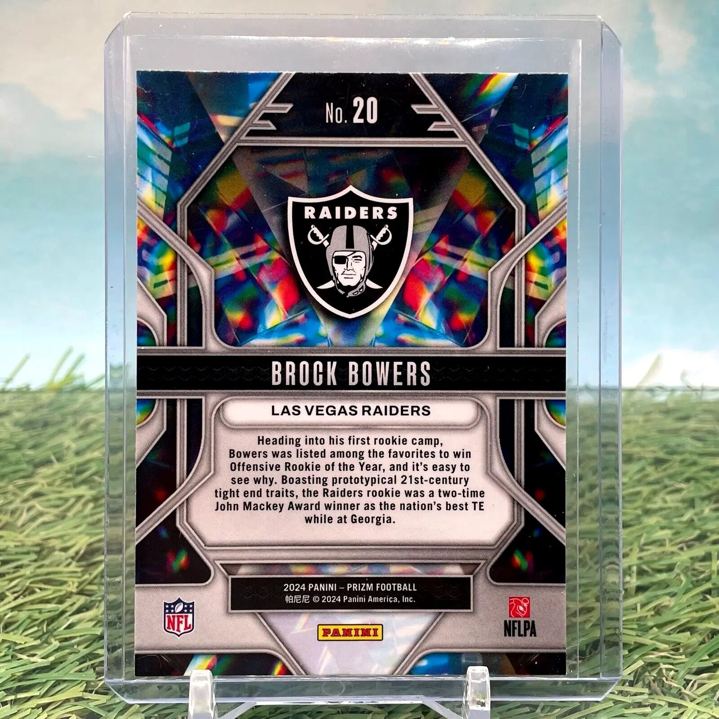 2024 Panini Prizm Brock Bowers Prizmatic Rookie Card (RC) Raiders - Football Card Single