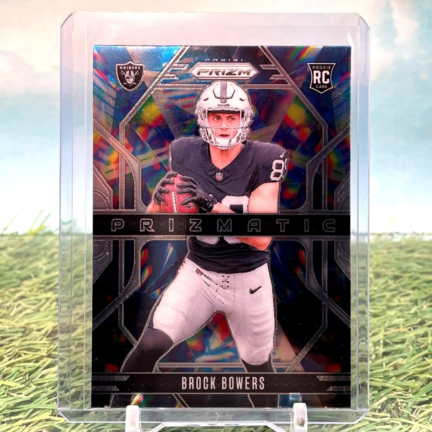 2024 Panini Prizm Brock Bowers Prizmatic Rookie Card (RC) Raiders - Football Card Single