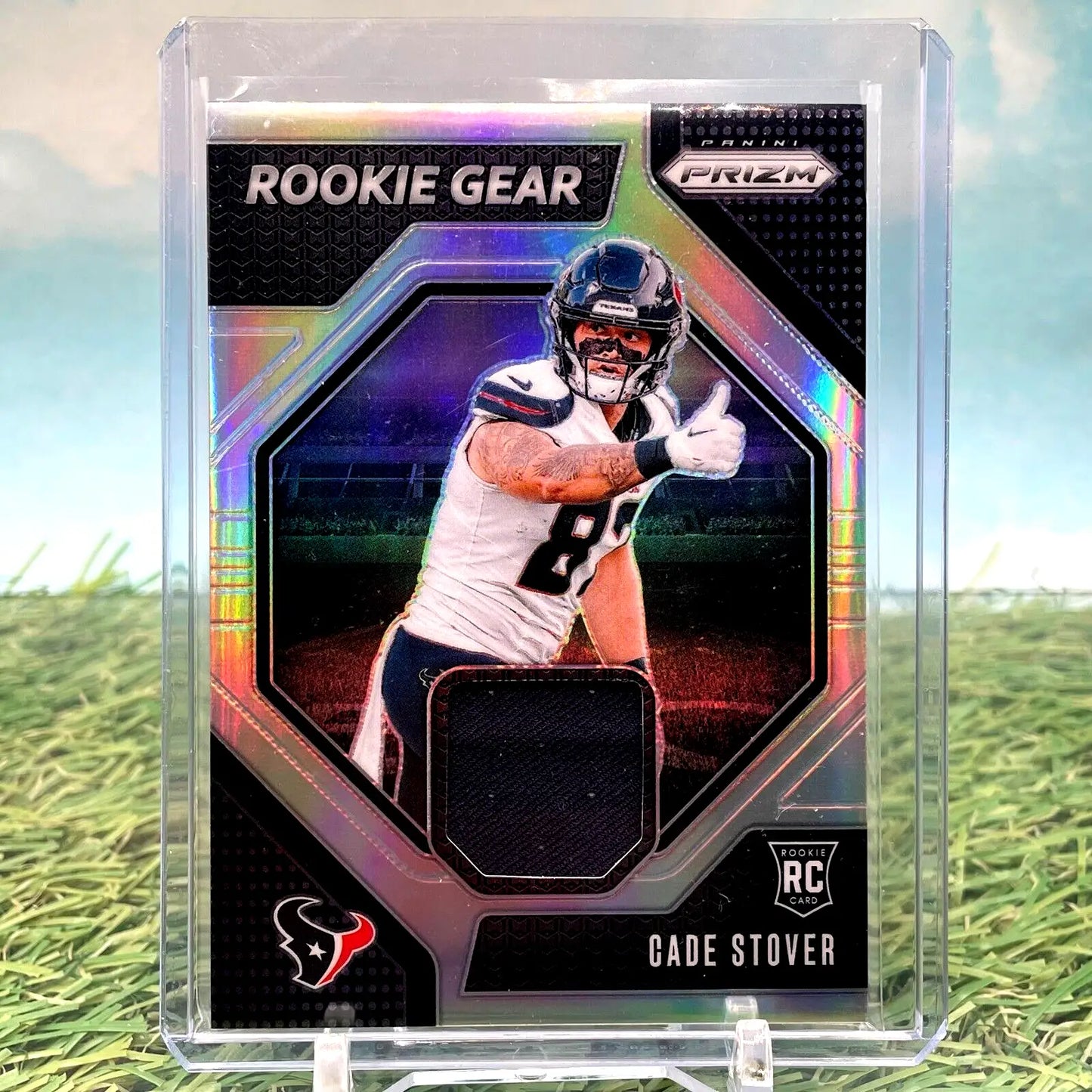 2024 Panini Prizm Cade Stover Silver Prizm Rookie Gear Patch-# RG-CSR Texans RC - Football Card Single