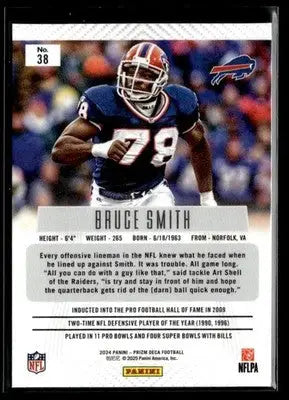 2024 Panini Prizm Deca Bruce Smith #38 Buffalo Bills - Football Card Single