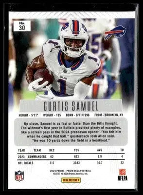 2024 Panini Prizm Deca Curtis Samuel #30 Buffalo Bills
