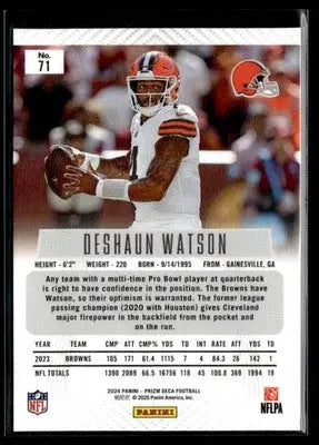2024 Panini Prizm Deca Deshaun Watson #71 Cleveland Browns