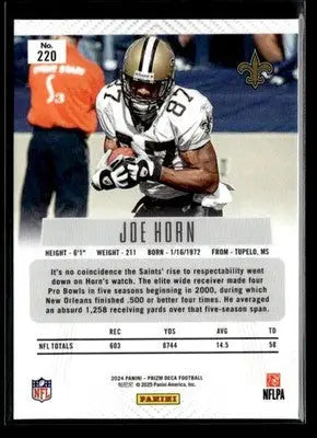 2024 Panini Prizm Deca Joe Horn #220 New Orleans Saints - Football Card Single