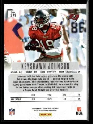 2024 Panini Prizm Deca Keyshawn Johnson #279 Tampa Bay Buccaneers