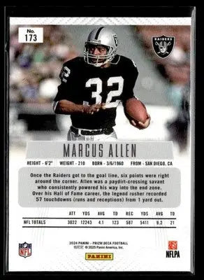 2024 Panini Prizm Deca Marcus Allen #173 Los Angeles Raiders - Football Card Single
