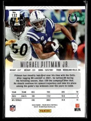 2024 Panini Prizm Deca Michael Pittman Jr. #132 Indianapolis Colts