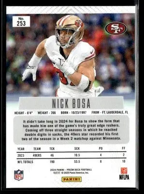 2024 Panini Prizm Deca Nick Bosa #253 San Francisco 49ers - Football Card Single