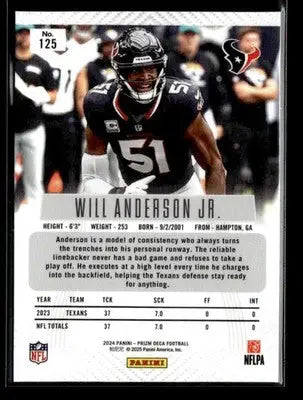 2024 Panini Prizm Deca Will Anderson Jr. #125 Houston Texans